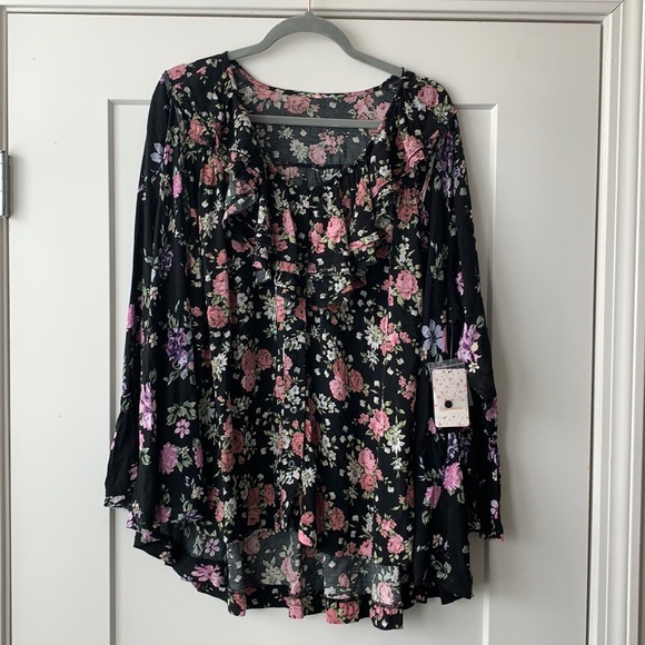 Free People Loretta Printed Floral Tunic Top - Picture 11 of 16